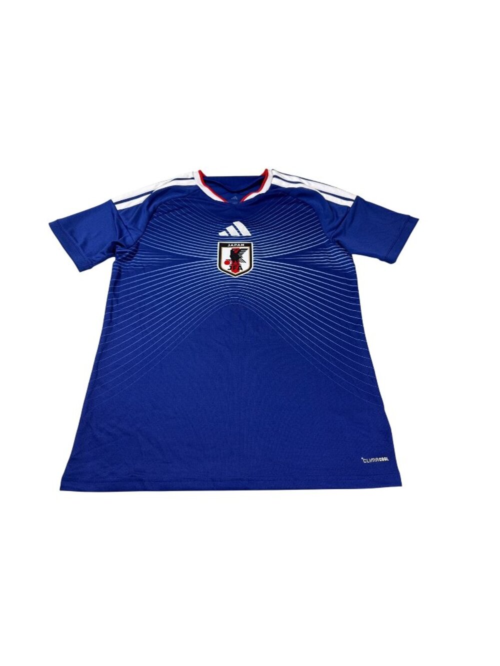 Japan Adidas Soccer Jersey ClimaCool Blue Slim Fit Medium M (V1174)